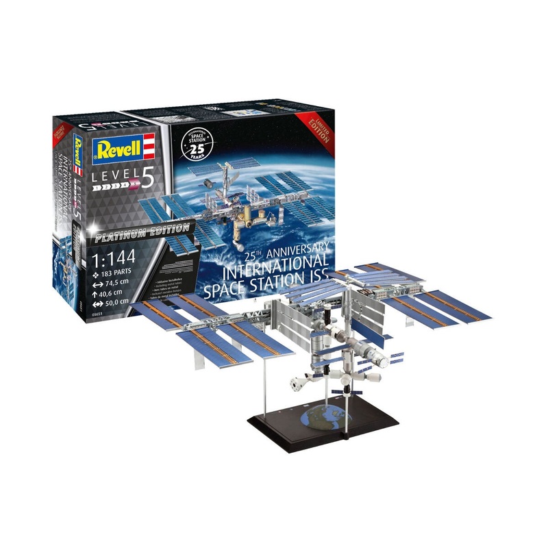 Revell - 1/144 ISS Platinum Edition - Gift Set 25th Anniversary (Model Set Incl.Paint)