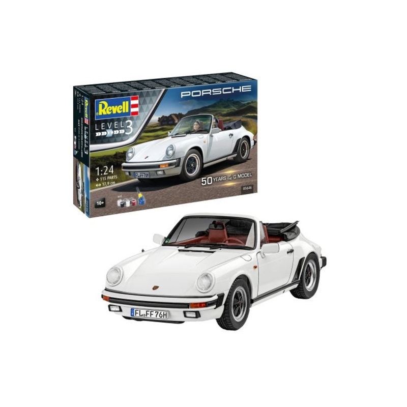 Revell - 1/24 Porsche 911 G-Model Carrera (Cabriolet) 50 Years Of The G Model (Model set Incl. Paint)
