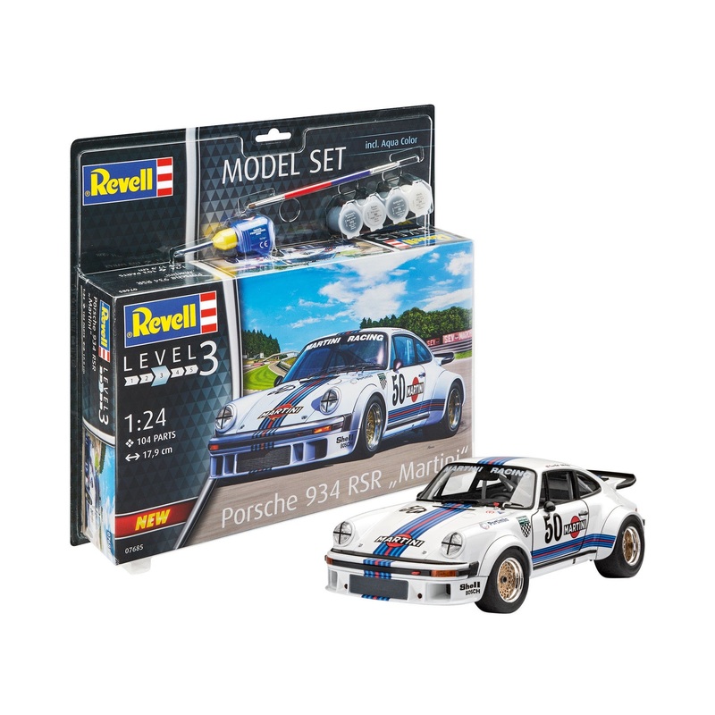 Revell - 1/24 Porsche 934 RSR "Martini Racing" (Model Set Incl. Paint)