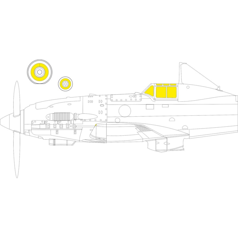 Eduard - 1/32 MC.202 TFace Masking sheet (for Italeri) JX319