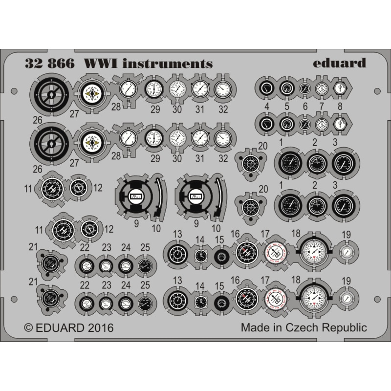 Eduard - 1/32 WWI Instruments (Color photo-etched) 32866