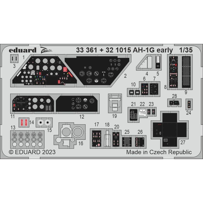 Eduard - 1/35 AH-1G Early (Color photo-etched) (for ICM) 321015
