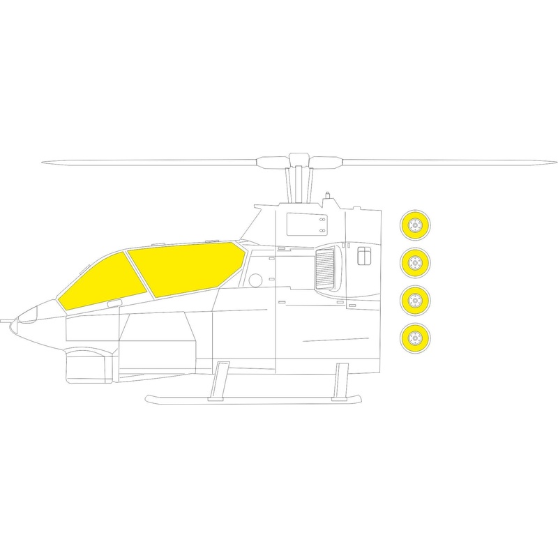 Eduard - 1/35 AH-1G Masking sheet (for ICM) JX320