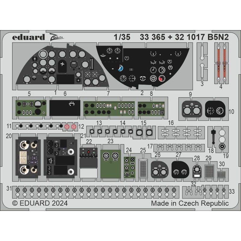 Eduard - 1/35 B5N2 (Color photo-etched) (for Border Model) 33365