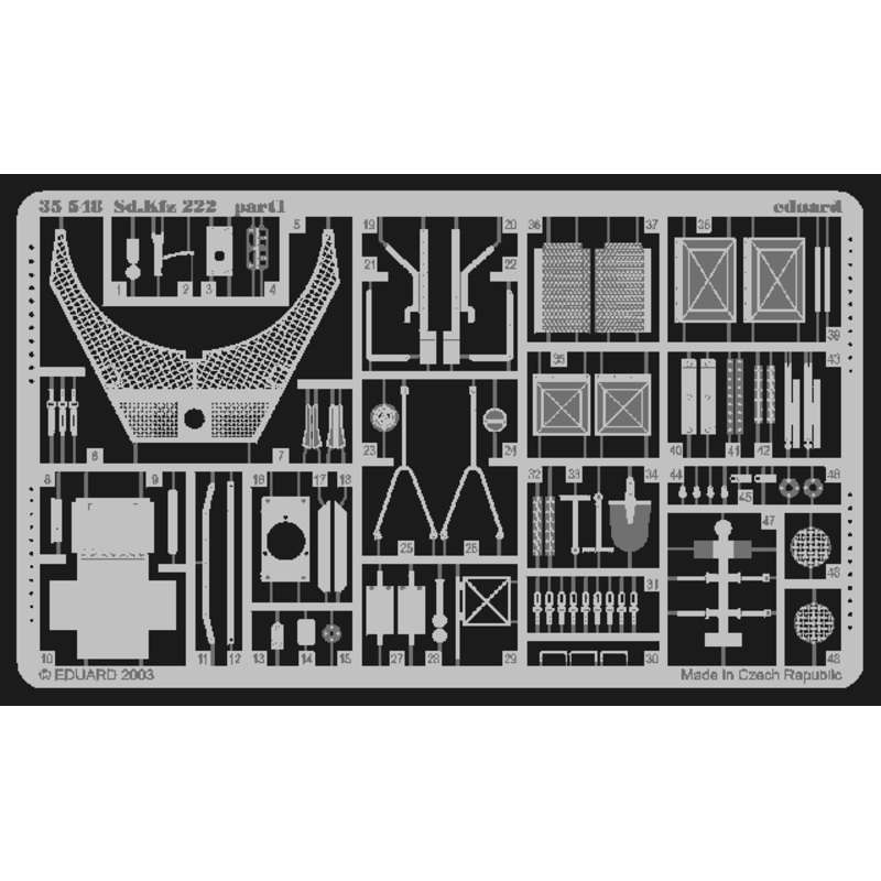 Eduard - 1/35 Sd.Kfz.222 (Photo-etched) (for Tamiya) 35548