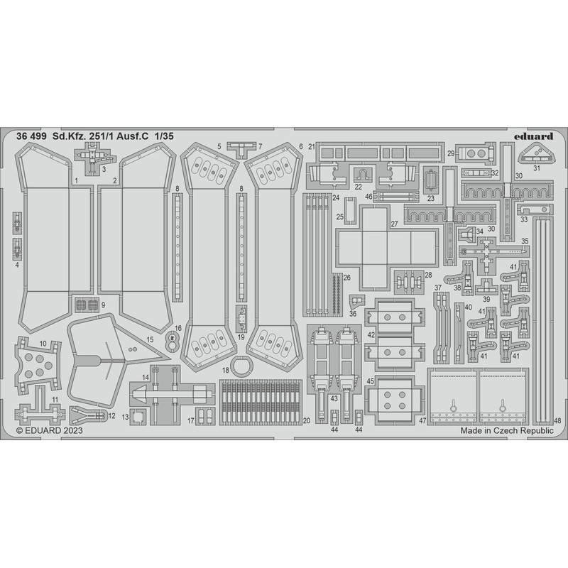 Eduard - 1/35 Sd.Kfz. 251/1 Ausf.C (Photo-etched) (for Academy) 36499