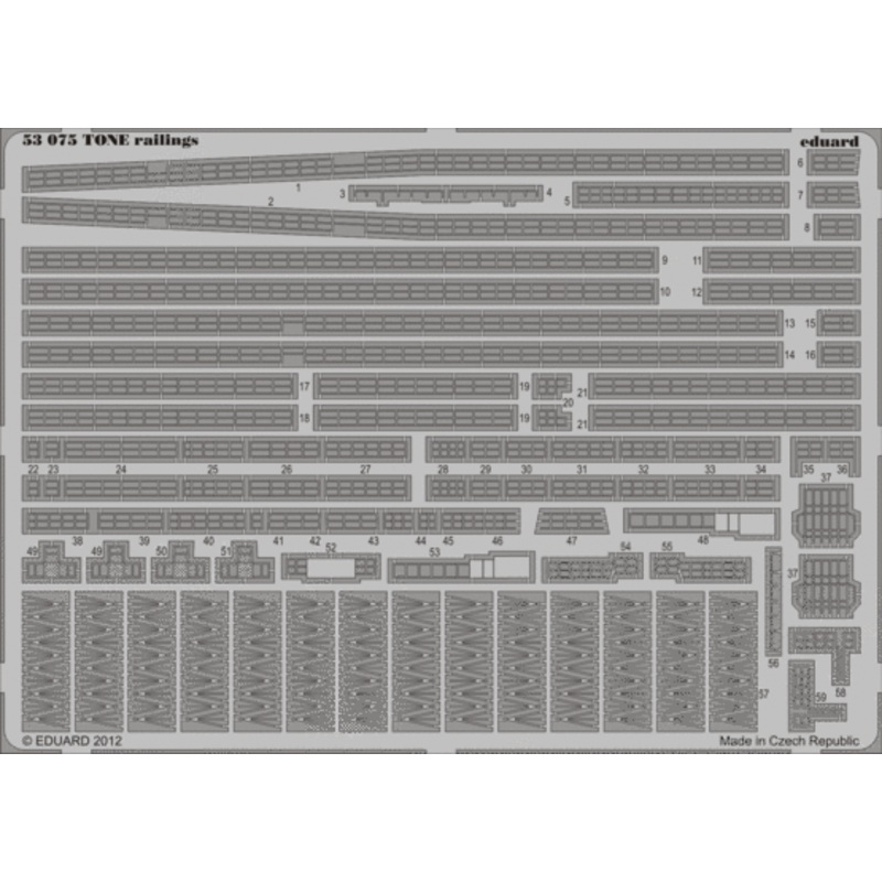 Eduard - 1/350 TONE Railings (Photo-etched) (for Tamiya) 53075