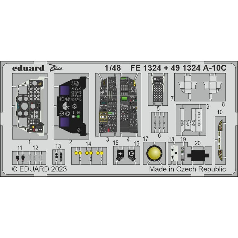 Eduard - 1/48 A-10C (Color photo-etched) (for Hobby Boss) FE1324