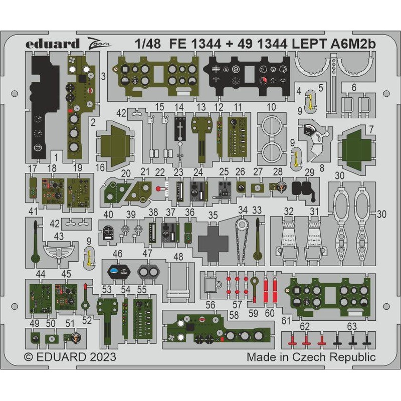 Eduard - 1/48 A6M2b (Color photo-etched) (for Academy) FE1344