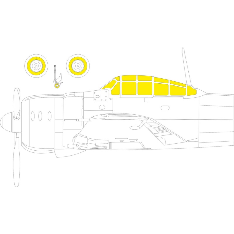 Eduard - 1/48 A6M2b TFace Masking sheet (for Academy) EX937