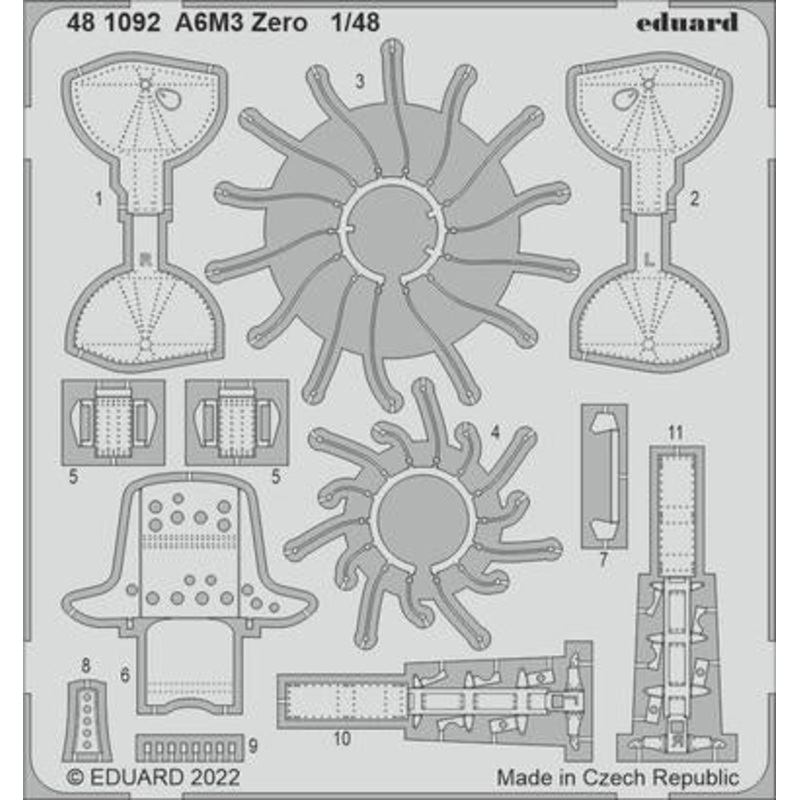 Eduard - 1/48 A6M3 Zero (Photo-etched) (for Eduard) 481092