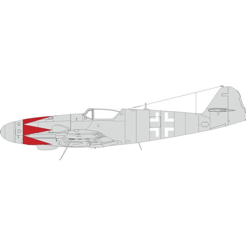 Eduard - 1/48 Bf 109K-4 Tulip Pattern & National Insignia Masking Sheet EX1010