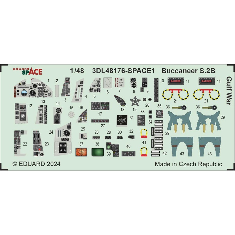 Eduard - 1/48 Buccaneer S.2B Gulf War SPACE set (for Airfix) 3DL48176