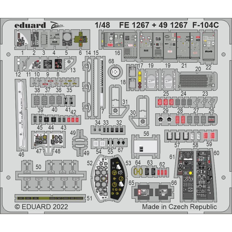 Eduard - 1/48 F-104C (Photo-etched) (for Kinetic) 491267