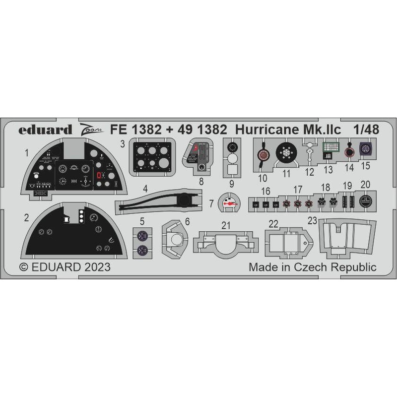 Eduard - 1/48 Hurricane Mk.IIc (Color photo-etched) (for ARMA Hobby) FE1382