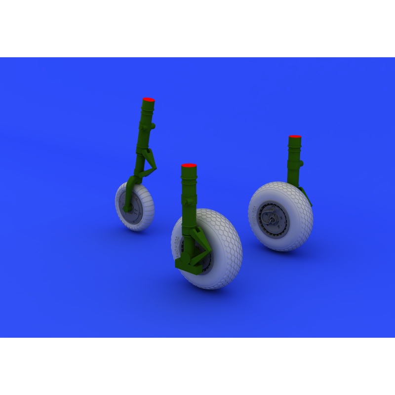Eduard - 1/48 Me 262 Wheels Brassin set (for Tamiya) 648106