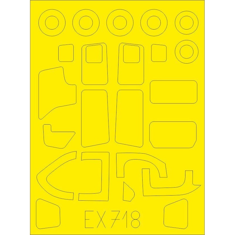 Eduard - 1/48 O-2A Masking sheet (for ICM) EX718