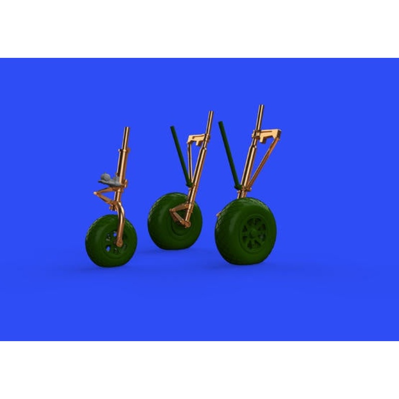 Eduard - 1/48 P-38F/G Undercarriage Legs BRONZE (for Tamiya) 648521
