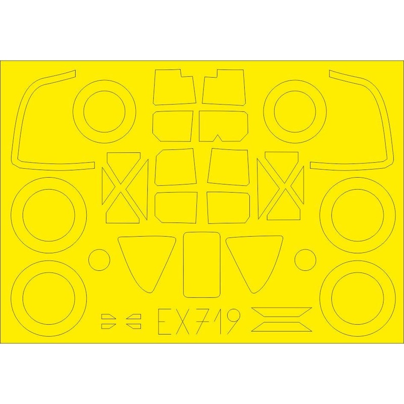 Eduard - 1/48 P-38H Masking sheet (for Tamiya) EX719