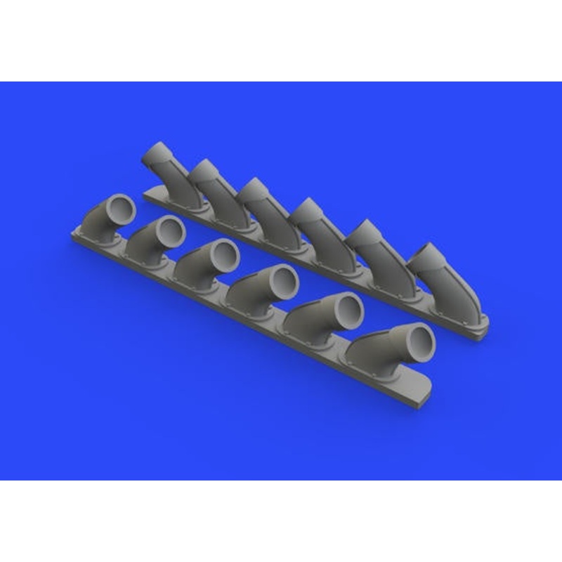 Eduard - 1/48 Spitfire Mk.XIV Exhaust Stacks  Brassin set (for Airfix) 648470