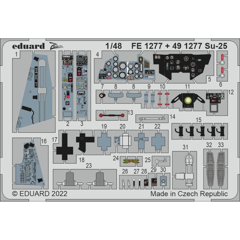 Eduard - 1/48 Su-25 (Photo-etched) (for Zvezda) 491277