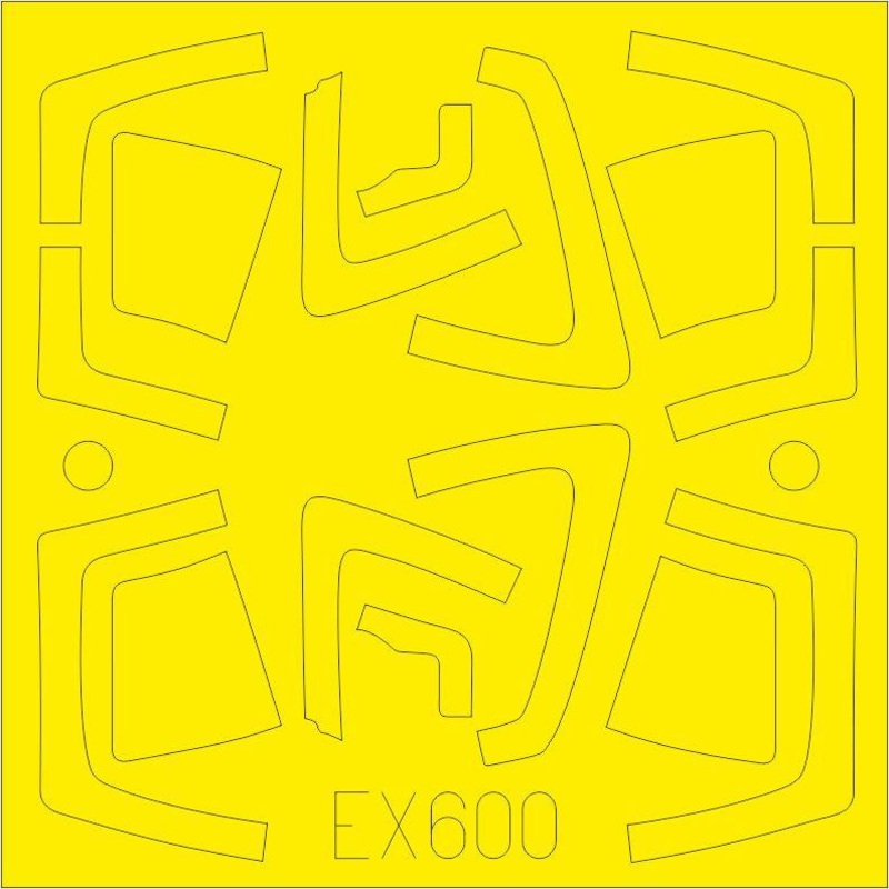 Eduard - 1/48 Su-35S TFace Masking sheet (for GWH) EX600