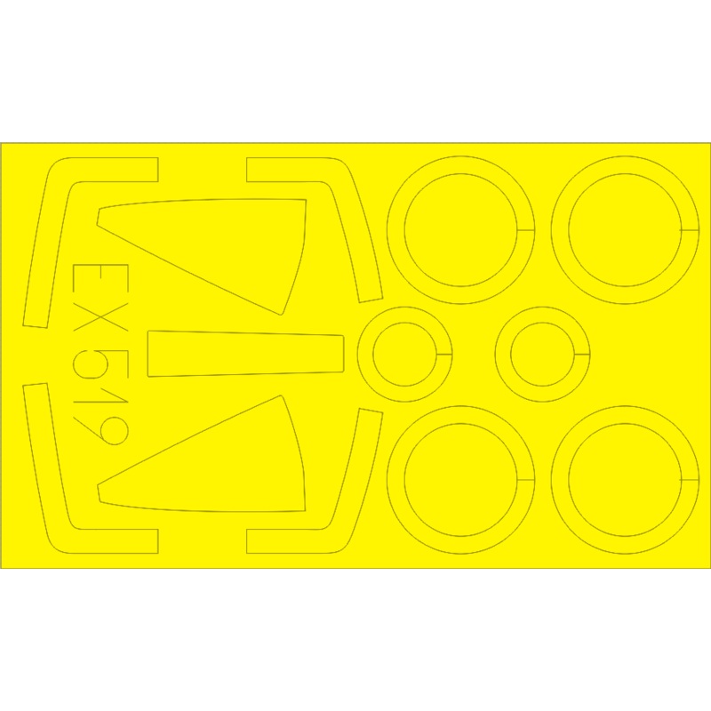 Eduard - 1/48 Super Etendard Masking sheet (for Eduard) EX519