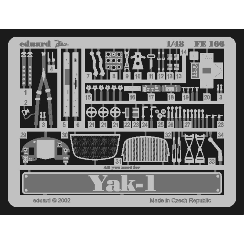 Eduard - 1/48 YAK-1 (Color photo-etched) (for Accurate Miniatures) FE166