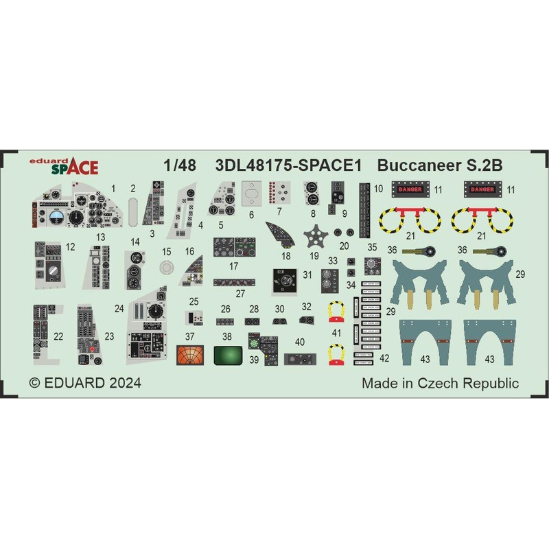 Eduard - 1/48 Buccaneer S.2B SPACE set (for Airfix) 3DL48175