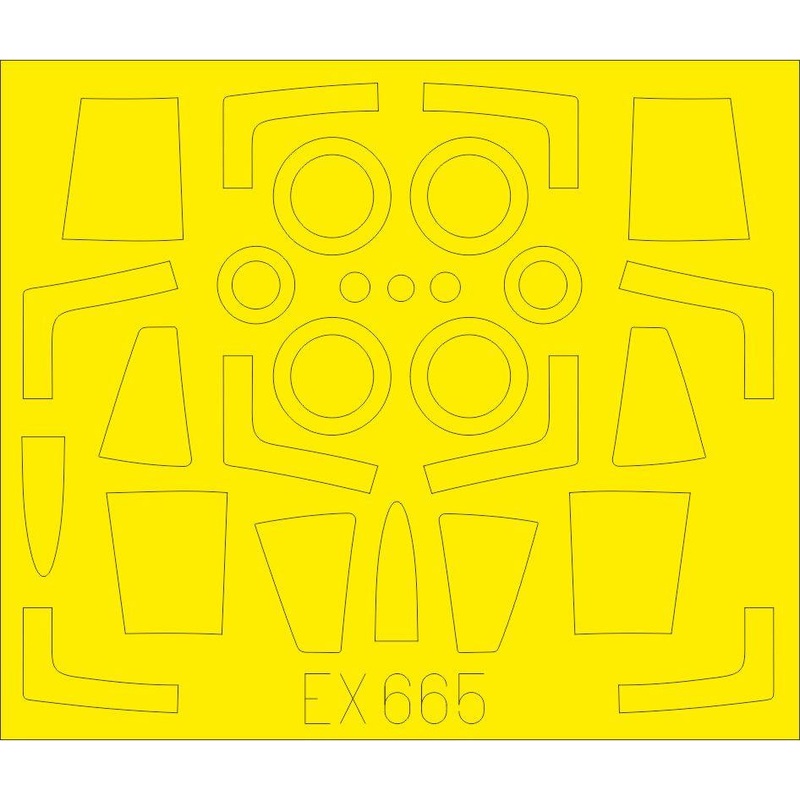 Eduard - 1/48 F-104G TFace Masking sheet (for Kinetic) EX665