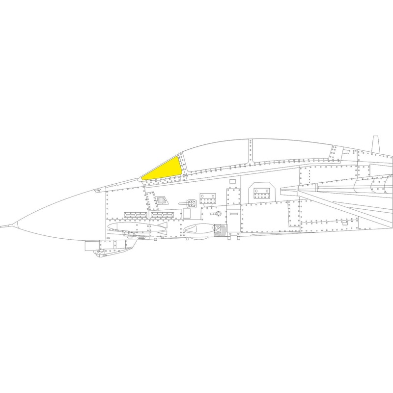 Eduard - 1/48 F-14A Windshield TFace Masking sheet (for GWH) EX1040