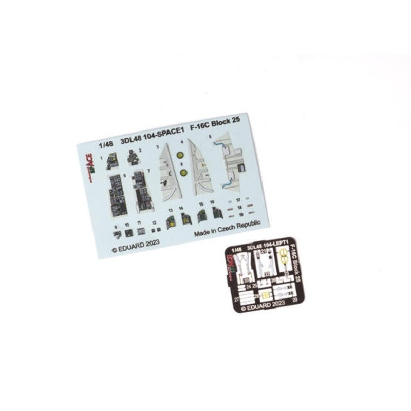 Eduard - 1/48 F-16C Block 25 SPACE set (for Kinetic) 3DL48104