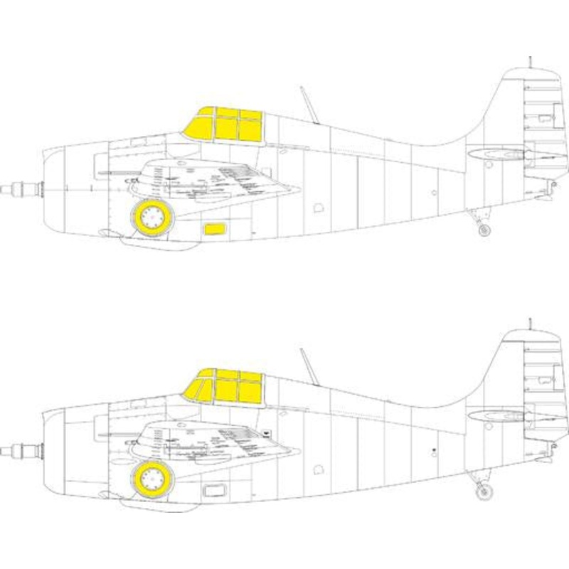 Eduard - 1/48 F4F-3 TFace Masking sheet (for Eduard) EX878