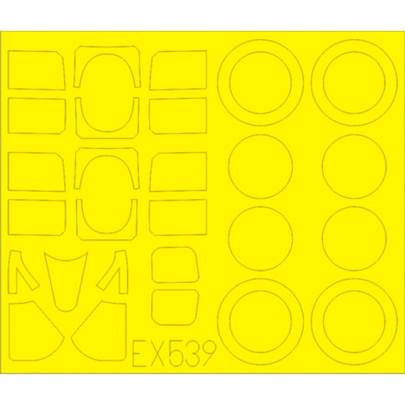 Eduard - 1/48 F6F-5/5N Masking sheet (for Eduard) EX539