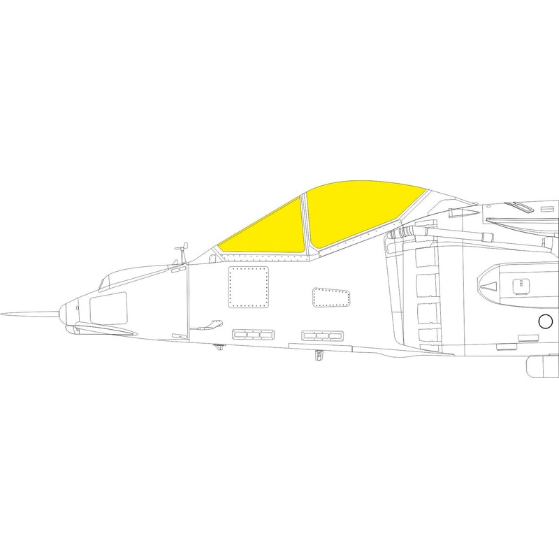 Eduard - 1/48 Harrier GR.1/3 TFace Masking sheet (for Kinetic) EX771