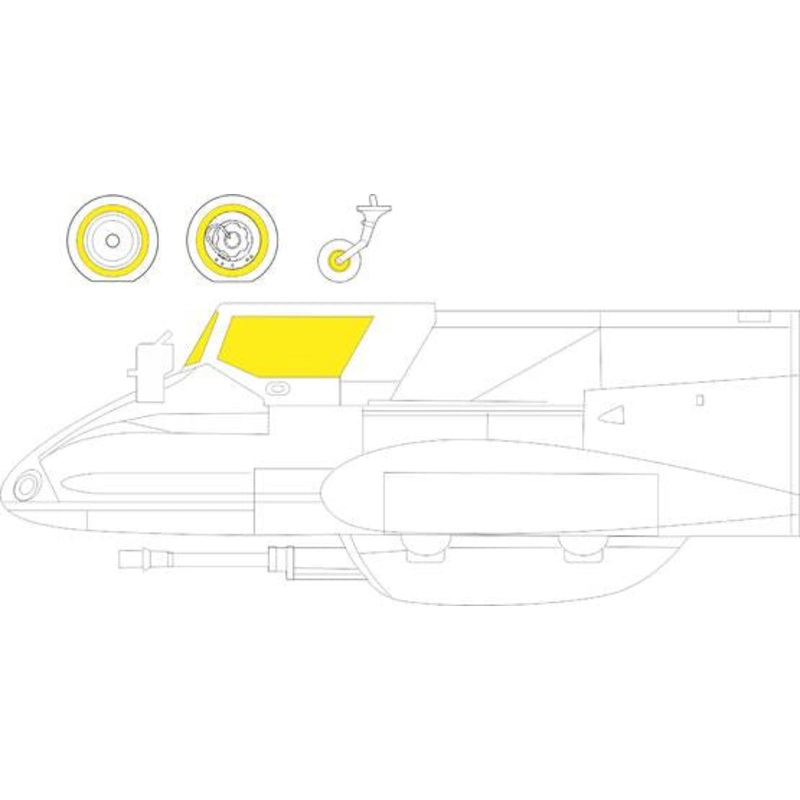 Eduard - 1/48 Hs 129B TFace Masking sheet (for Hobby 2000) EX828