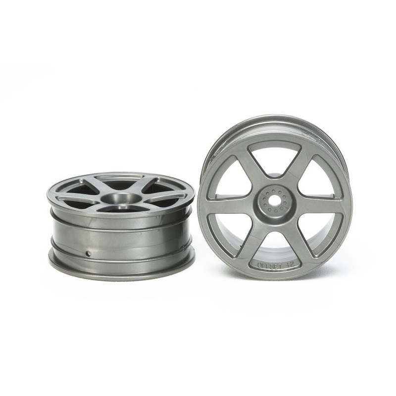 Tamiya - Med Narrow 6-Spoke Wheel (2)+2