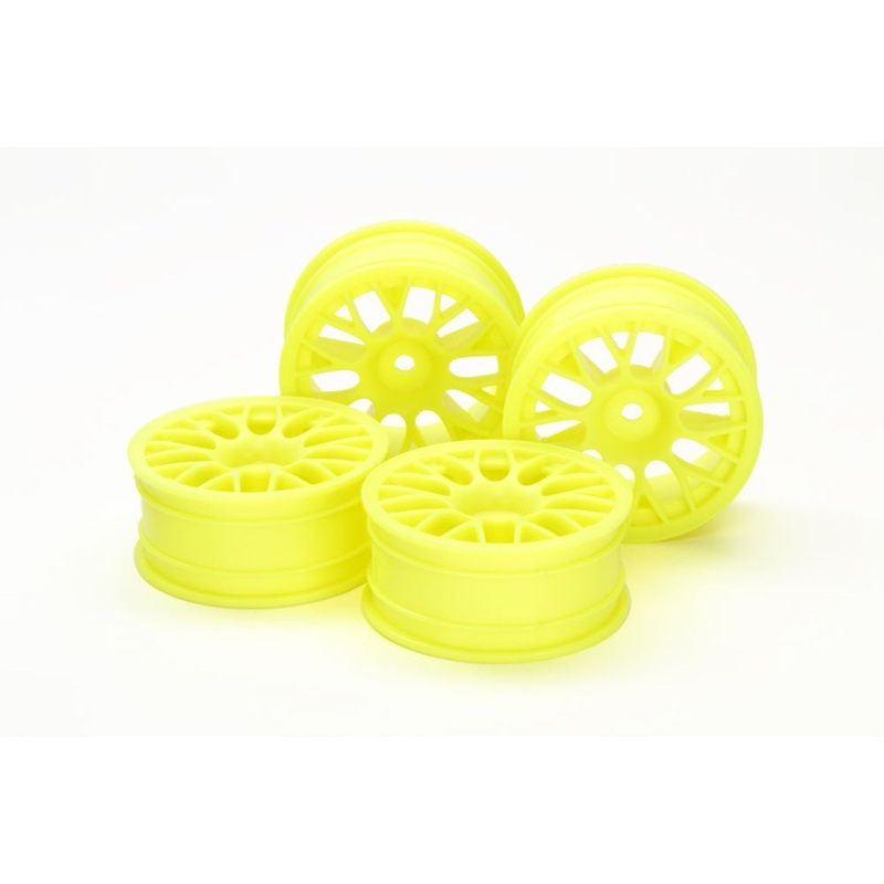Tamiya - Medium-Narrow Yellow Mesh Wheels (+2 offset)
