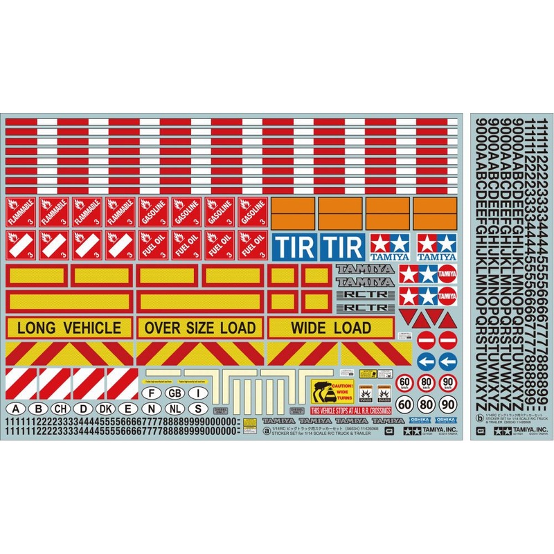 Tamiya - 1/14 Tractor/Trailer Sticker