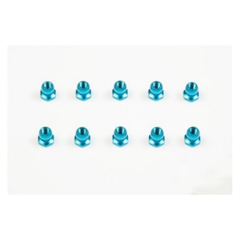 Tamiya - 5mm Aluminium Short Ball Nut Blue (10)