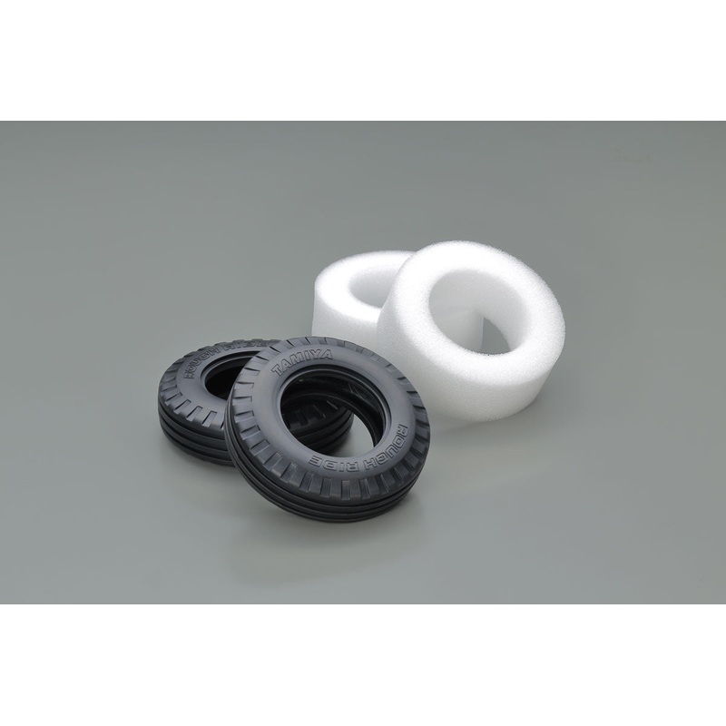 Tamiya - BB01 Ribbed "Rough Ride" Tyres w/ Sponge (2pcs)