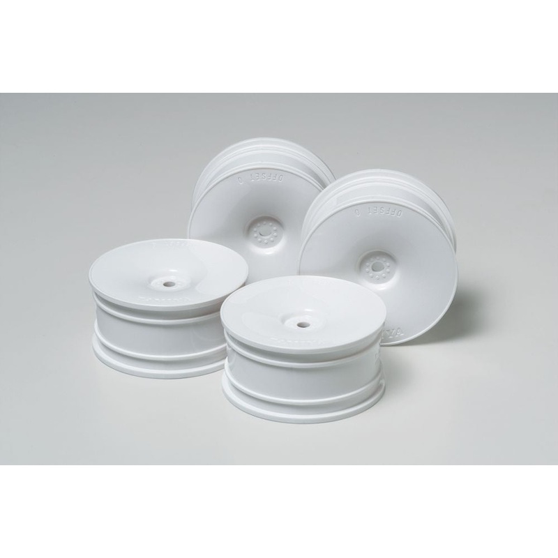 Tamiya - White Dish Wheel 26mm/Off 0 (4)