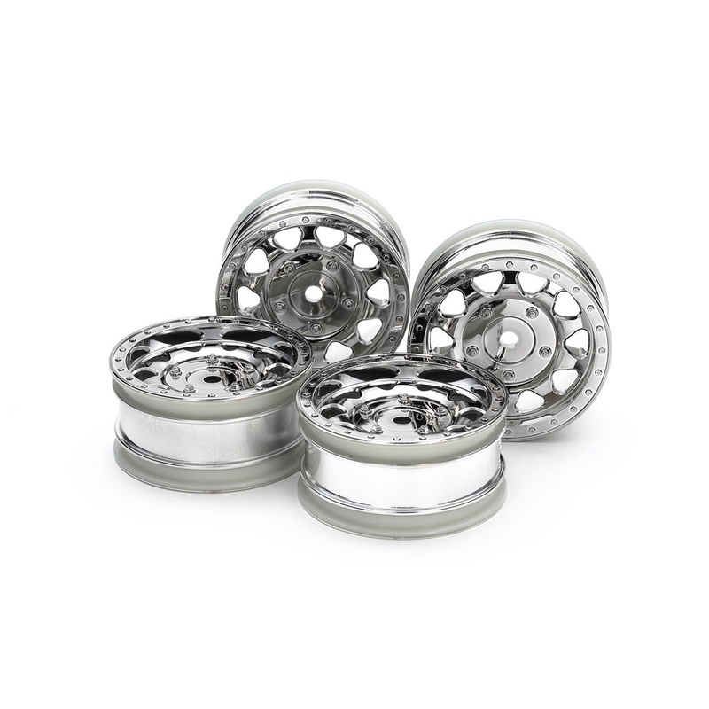 Tamiya - BBX Chrome Plated Wheels (26mm Width, Offset +2mm) (4pcs)