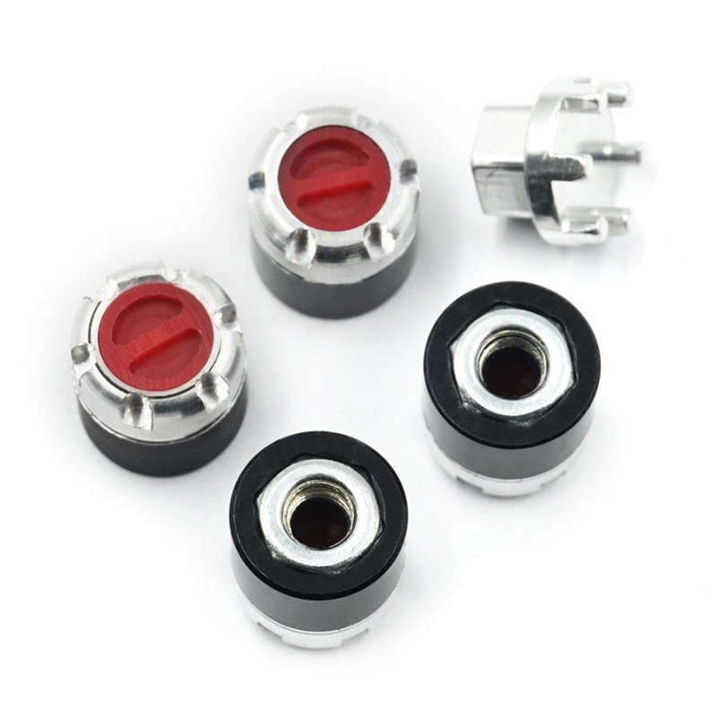 Xtra Speed - M4 Locking Hubs 4pcs Red For 1/10 Crawler