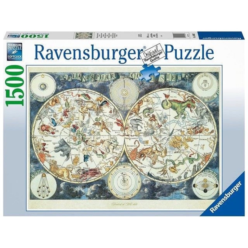Ravensburger - World Map of Fantastic Beasts (1500pcs)