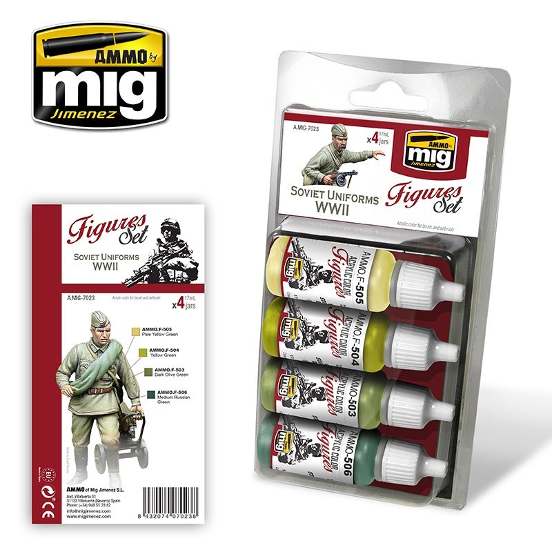 AMMO - 7023 Soviet Uniforms WWII (Paint Set)