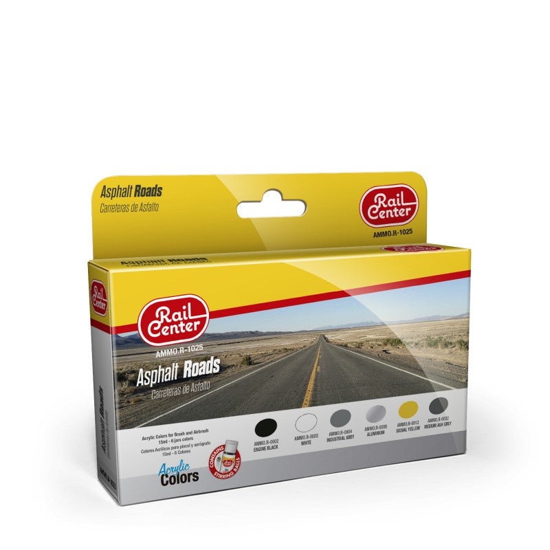 AMMO - R-1025 Rail Center - Asphalt Roads (Paint Sets)