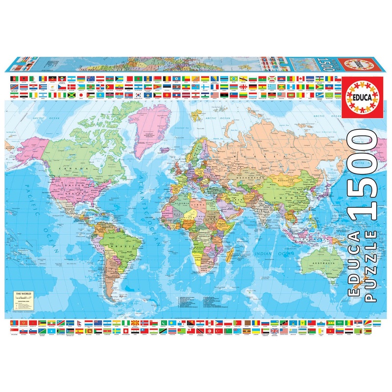 Educa - Political Worldmap (1500pc)