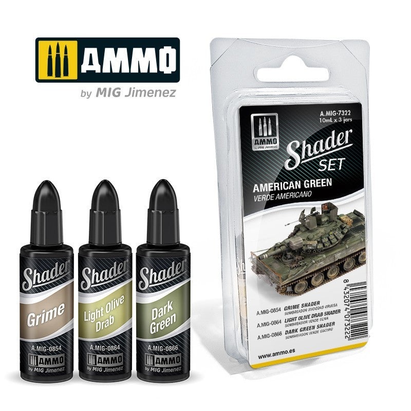 AMMO - 7322 American Green Matt Shader Set