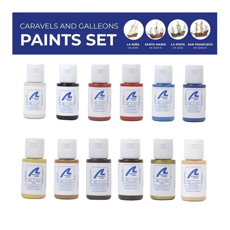 Artesania - Caravels & Galions Paint Set - 12 x 20ml